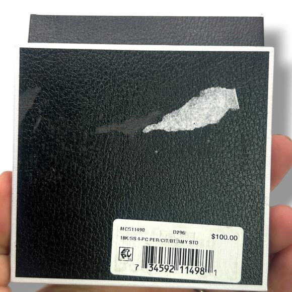 NEW Macy's Gemstone Stud Earrings 18k Gold over Sterling Silver 5-9/10 ct. t.w. - Picture 11 of 14